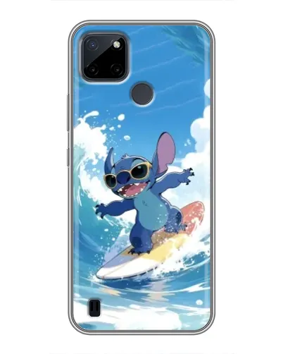 Чехол для Realme C25Y с картинкой «Стич на волне»