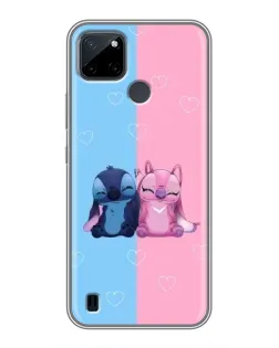 Чехол для Realme C25Y с картинкой «Stitch и Angel Love»