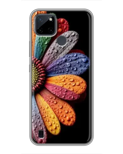 Чехол для Realme C25Y с картинкой «Радужный цветок»