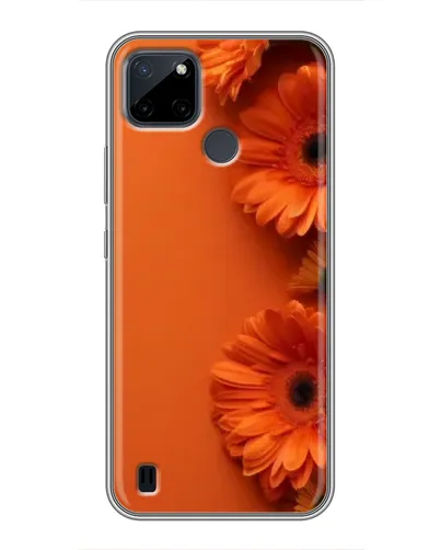 Чехол для Realme C25Y с картинкой «Оранжевые герберы»