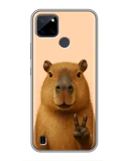 Чехол для Realme C25Y с картинкой «Капибара виктория» Чехол для Realme C25Y с картинкой «Капибара виктория»
