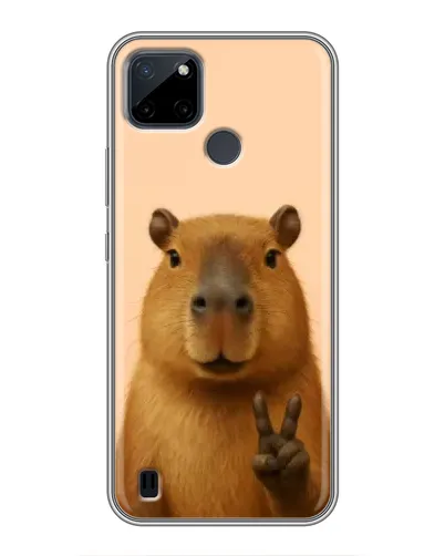 Чехол для Realme C25Y с картинкой «Капибара виктория»