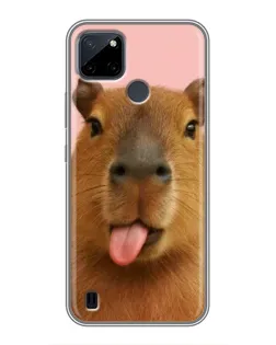 Чехол для Realme C25Y с картинкой «Капибара с языком» Чехол для Realme C25Y с картинкой «Капибара с языком»
