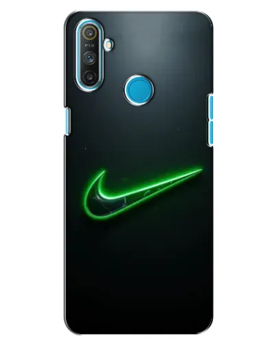 Чохол для Realme C3 з картинкою «Неоновий контур Nike»