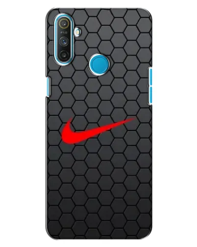Чохол для Realme C3 з картинкою «Nike — карбонова сітка»