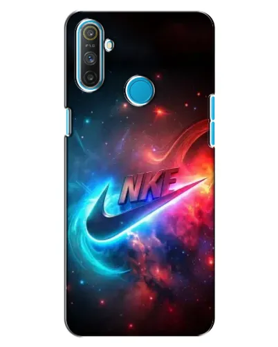 Чохол для Realme C3 з картинкою «Вогняний логотип Nike»