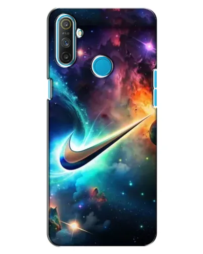 Чохол для Realme C3 з картинкою «Космічний Nike Swoosh»