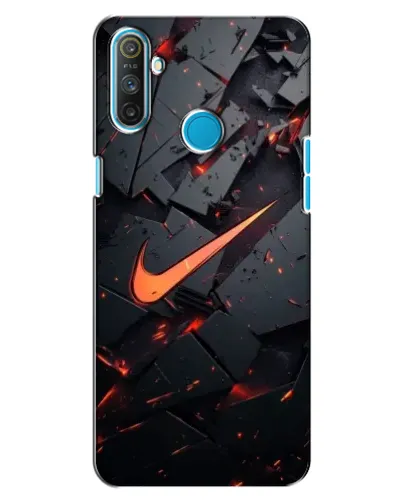 Чохол для Realme C3 з картинкою «Nike — ефект розломів»