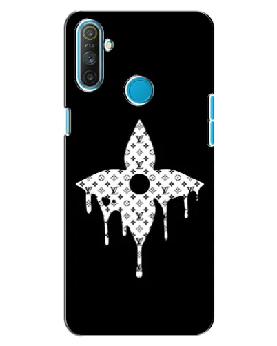 Чехол для Realme C3 с картинкой «Цветочная монограмма»