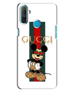 Чохол для Realme C3 з картинкою «Міккі Маус Gucci — смуги»