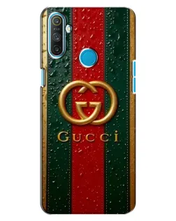 Чохол для Realme C3 з картинкою «Gucci — фірмова смуга та золото»