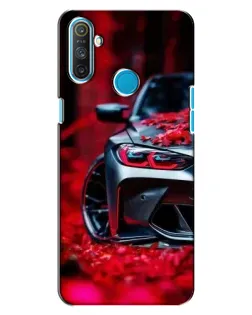 Чохол для Realme C3 з картинкою «Спортивна BMW та квіти»