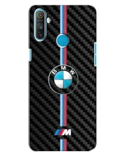 Чохол для Realme C3 з картинкою «Емблема BMW та карбон»