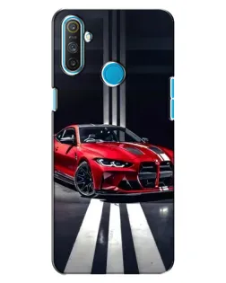 Чохол для Realme C3 з картинкою «Червона BMW на дорозі»
