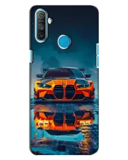 Чохол для Realme C3 з картинкою «BMW — золота емблема»