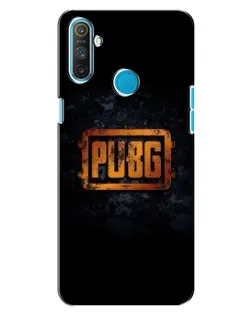 Чохол для Realme C3 з картинкою «PUBG — золотий логотип»