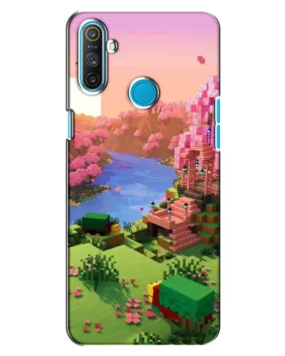 Чехол для Realme C3 с картинкой «Розовое дерево Minecraft» Чехол для Realme C3 с картинкой «Розовое дерево Minecraft»