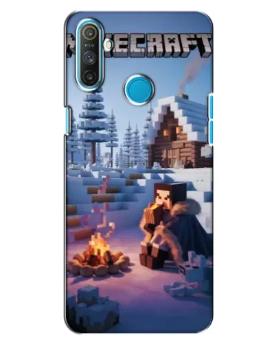 Чехол для Realme C3 с картинкой «Зимний Minecraft» Чехол для Realme C3 с картинкой «Зимний Minecraft»