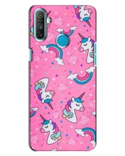 Чехол для Realme C3 с картинкой «Unicorn паттерн розовый» Чехол для Realme C3 с картинкой «Unicorn паттерн розовый»