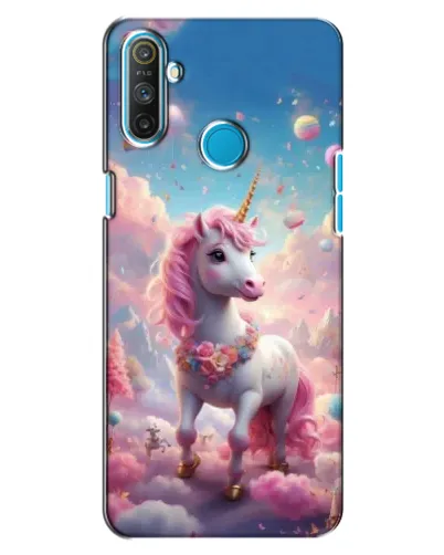 Чехол для Realme C3 с картинкой «Единорог среди облаков»