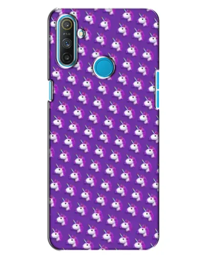 Чехол для Realme C3 с картинкой «Единороги на фиолетовом»