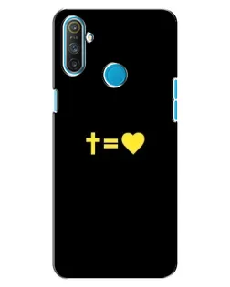 Чохол для Realme C3 з картинкою «Серце та Хрест»