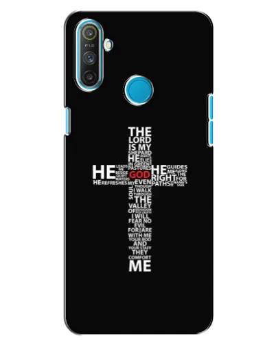 Чехол для Realme C3 с картинкой «Текстовый крест» Чехол для Realme C3 с картинкой «Текстовый крест»