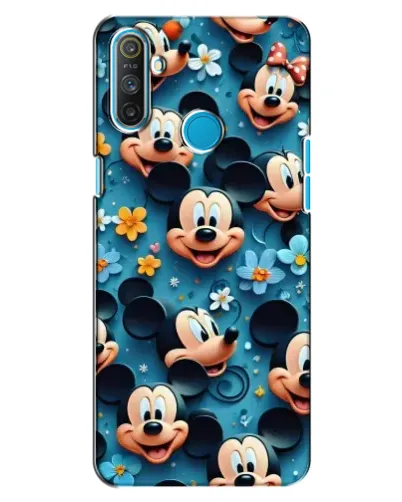 Чехол для Realme C3 с картинкой «Паттерн Микки и Минни»