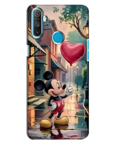 Чехол для Realme C3 с картинкой «Микки и шарик-сердце»