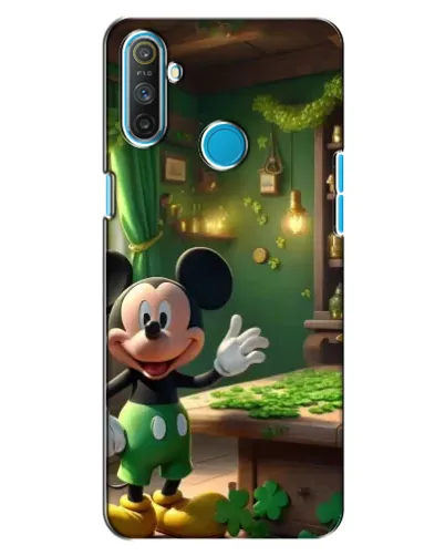 Чехол для Realme C3 с картинкой «Микки в мастерской»