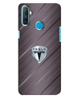Чохол для Realme C3 з картинкою «Металева текстура Tesla»