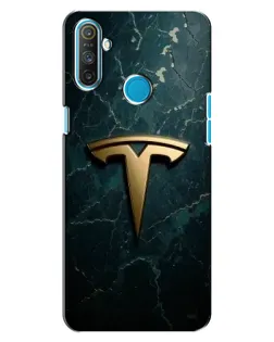 Чохол для Realme C3 з картинкою «Мармурова Tesla Gold»