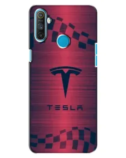 Чохол для Realme C3 з картинкою «Тесла червоний карбон»