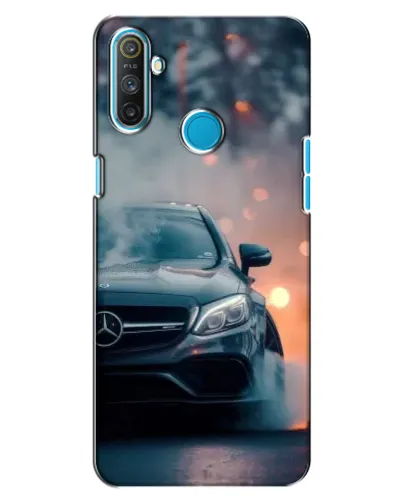 Чехол для Realme C3 с картинкой «Mercedes — ночной город»