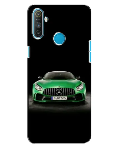 Чехол для Realme C3 с картинкой «Mercedes — неоновый лого»