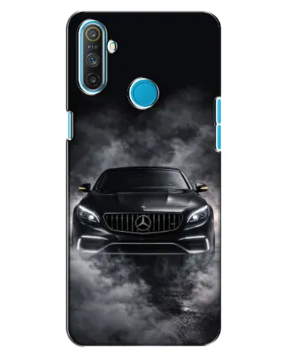 Чехол для Realme C3 с картинкой «Mercedes в дыму»