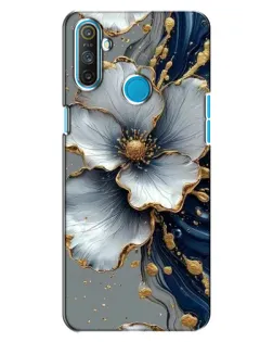 Чохол для Realme C3 з картинкою «Біла квітка та золотий флюїд» Чохол для Realme C3 з картинкою «Біла квітка та золотий флюїд»