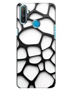 Чохол для Realme C3 з картинкою «Біла об'ємна сітка»