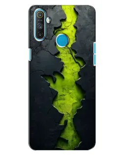 Чохол для Realme C3 з картинкою «Салатовий розлом скелі»