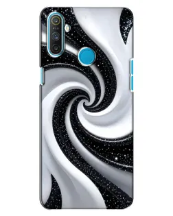 Чохол для Realme C3 з картинкою «Чорно-біла спіраль»