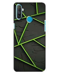 Чехол для Realme C3 с картинкой «Зеленые геометрические линии» Чехол для Realme C3 с картинкой «Зеленые геометрические линии»