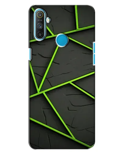 Чехол для Realme C3 с картинкой «Зеленые геометрические линии» Чехол для Realme C3 с картинкой «Зеленые геометрические линии»