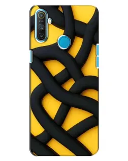 Чехол для Realme C3 с картинкой «Черное желтое переплетение» Чехол для Realme C3 с картинкой «Черное желтое переплетение»