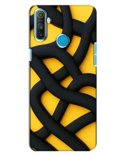 Чехол для Realme C3 с картинкой «Черное желтое переплетение» Чехол для Realme C3 с картинкой «Черное желтое переплетение»