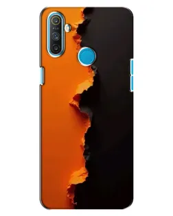 Чехол для Realme C3 с картинкой «Оранжевый разлом» Чехол для Realme C3 с картинкой «Оранжевый разлом»