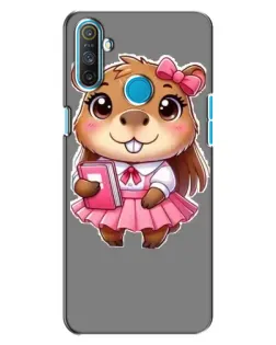 Чехол для Realme C3 с картинкой «Девочка капибара»