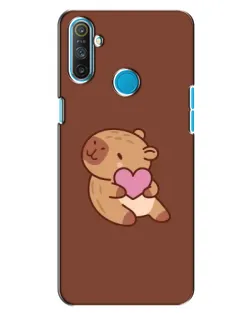 Чехол для Realme C3 с картинкой «Капибара с сердцем»