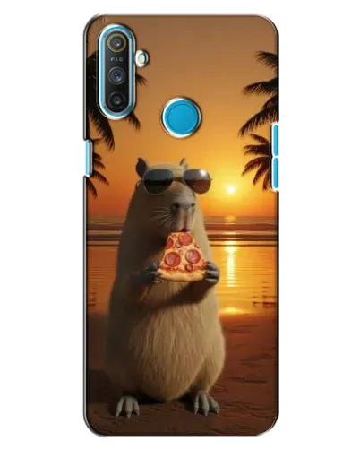 Чехол для Realme C3 с картинкой «Капибара с пиццей» Чехол для Realme C3 с картинкой «Капибара с пиццей»