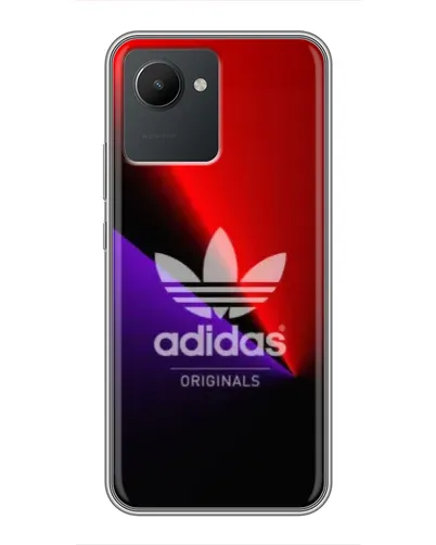 Чехол для Realme C30 с картинкой «Adidas Red Neon»