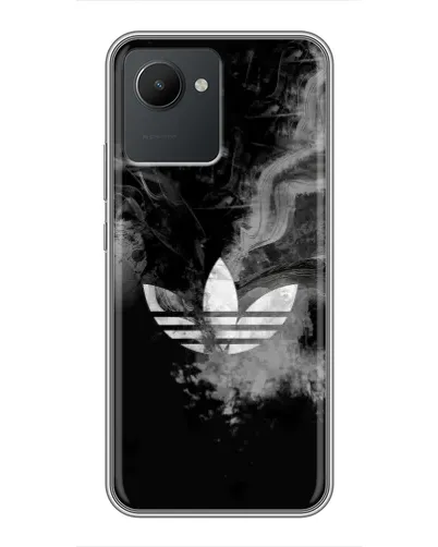Чехол для Realme C30 с картинкой «Абстрактный дым Adidas»